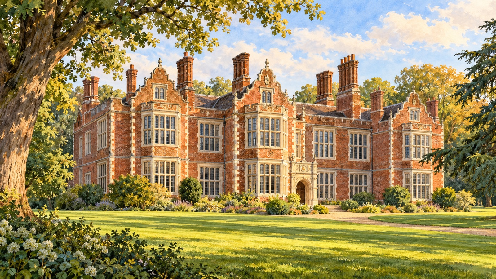 Artist's impression of Christchurch Mansion in Ipswich